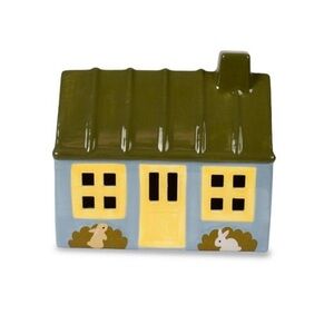 New Target Bullseye Playground Light-Up LED Easter Ceramic House, Blue & Green